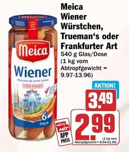 HIT Meica Wiener Würstchen, Trueman's oder Frankfurter Art Angebot