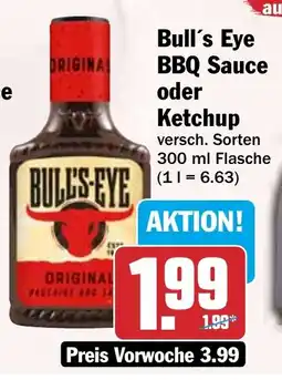 HIT Bull's-eye bbq sauce oder ketchup Angebot