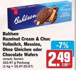 HIT Bahlsen Hazelnut Cream & Choc Vollmilch, Messino, Ohne Gleichen oder Chocolate Wafers Angebot
