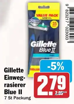HIT Gillette VALU Einwegrasierer Blue II Angebot