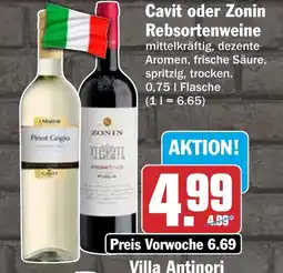 HIT Cavit oder Zonin Rebsortenweine Angebot