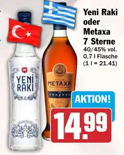 HIT Yeni Raki oder Metaxa 7 Sterne Angebot