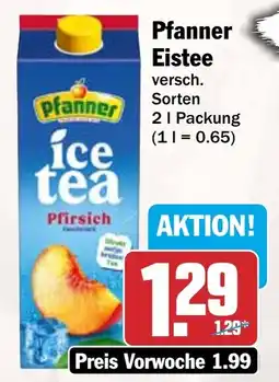 HIT Pfanner Eistee Angebot