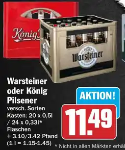 HIT Warsteiner oder König Pilsener Angebot