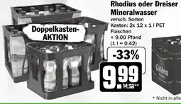 HIT Rhodius oder Dreiser Mineralwasser Angebot