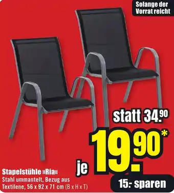 B1 Discount Baumarkt Stapelstühle Ria Angebot