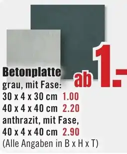 B1 Discount Baumarkt Betonplatte Angebot