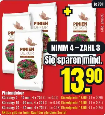 B1 Discount Baumarkt Piniendekor Angebot