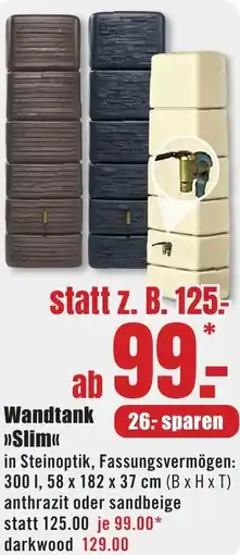 B1 Discount Baumarkt Wandtank Slim Angebot