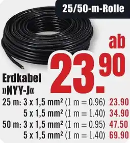 B1 Discount Baumarkt Erdkabel NYY-J Angebot