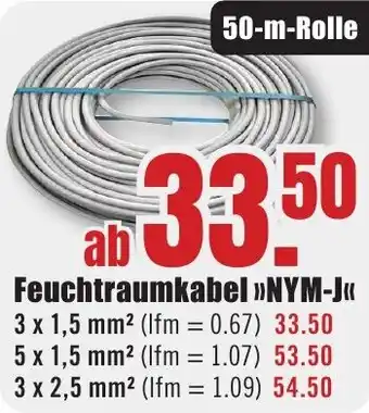 B1 Discount Baumarkt Feuchtraumkabel NYM-J Angebot
