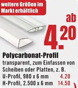 B1 Discount Baumarkt Polycarbonat-Profil Angebot