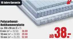 B1 Discount Baumarkt Polycarbonat Hohlkammerplatte Angebot