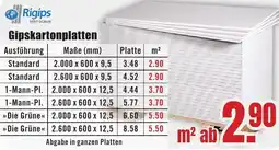 B1 Discount Baumarkt Rigips Gipskartonplatten Angebot
