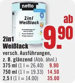 B1 Discount Baumarkt netto 2in1 Weißlack Angebot