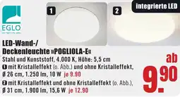 B1 Discount Baumarkt EGLO LED-Wand-/ Deckenleuchte POGLIOLA-E Angebot