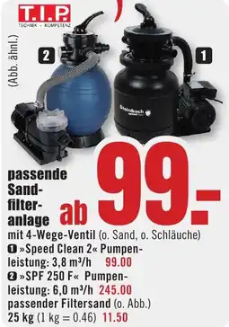 B1 Discount Baumarkt T.I.P passende Sandfilteranlage Angebot