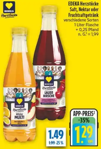 diska EDEKA Herzstücke Saft, Nektar oder Fruchtsaftgetränk Angebot