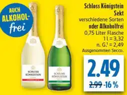 diska Schloss Königstein Sekt oder Alkoholfrei Angebot