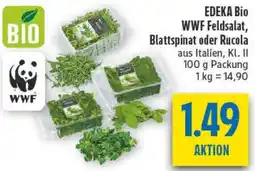 diska EDEKA Bio WWF Feldsalat, Blattspinat oder Rucola Angebot