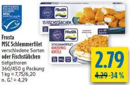 diska Frosta MSC Schlemmerfilet oder Fischstäbchen Angebot