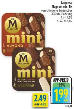 diska Langnese Magnum mini Eis Angebot