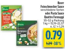 diska Knorr Feinschmecker Sauce oder Pasta Sauce Quattro Formaggi Angebot