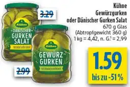 diska Kühne Gewürzgurken oder Dänischer Gurken Salat Angebot