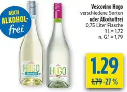 diska Vescovino Hugo oder Alkoholfrei Angebot