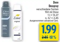 diska Dove Deospray Angebot
