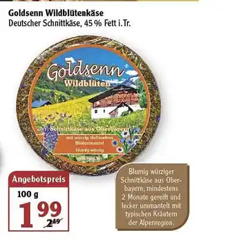 Globus Goldsenn Wildblütenkäse Angebot