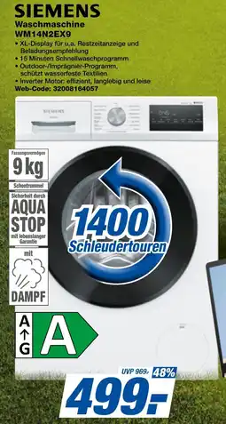 expert Techno Land SIEMENS Waschmaschine WM14N2EX9 Angebot