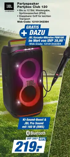 expert Techno Land JBL Partyspeaker Partybox Club 120 Angebot