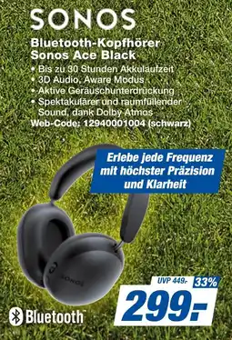 expert Techno Land Bluetooth-Kopfhörer Sonos Ace Black Angebot