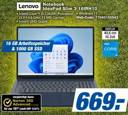 expert Techno Land Lenovo Notebook IdeaPad Slim 3 16IRH10 Angebot