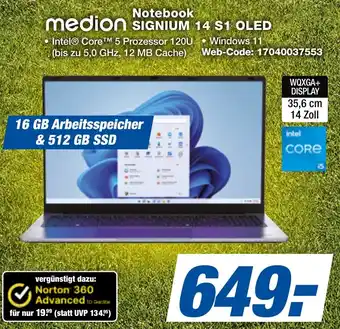 expert Techno Land medion Notebook SIGNIUM 14 S1 OLED Angebot