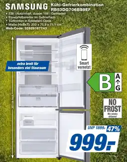 expert Techno Land SAMSUNG Kühl-Gefrierkombination RB53DG706BS9EF Angebot