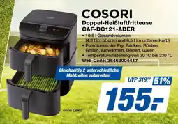 expert Techno Land COSORI Doppel-Heißluftfritteuse CAF-DC121-ADER Angebot