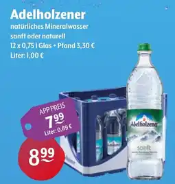 Getränke Hoffmann Adelholzener natürliches Mineralwasser sanft oder naturell Angebot