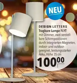 CITTI Markt DESIGN LETTERS Tragbare Lampe FLYT Angebot