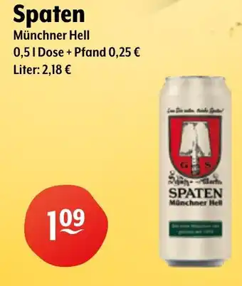Getränke Hoffmann Spaten Münchner Hell Angebot