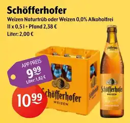 Getränke Hoffmann Schöfferhofer Weizen Naturtrüb oder Weizen 0,0% Alkoholfrei Angebot