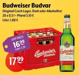Getränke Hoffmann Budweiser Budvar Original Czech Lager, Dark oder Alkoholfrei Angebot