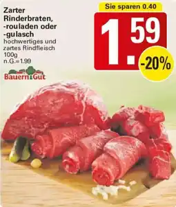 WEZ Bauern Gut Zarter Rinderbraten, -rouladen oder -gulasch Angebot