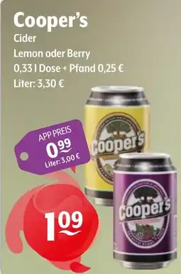 Getränke Hoffmann Cooper's Cider Lemon oder Berry Angebot