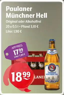 Getränke Hoffmann Paulaner Münchner Hell Original oder Alkoholfrei Angebot