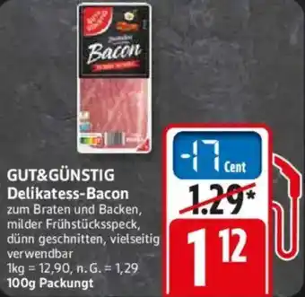 WEZ GUT&GÜNSTIG Delikatess-Bacon Angebot