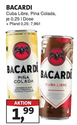 Lösch Depot BACARDI Cuba Libre, Pina Colada, Angebot