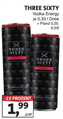 Lösch Depot THREE SIXTY Vodka Energy Angebot