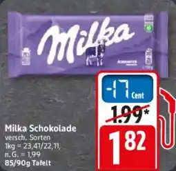 WEZ Milka Schokolade Angebot